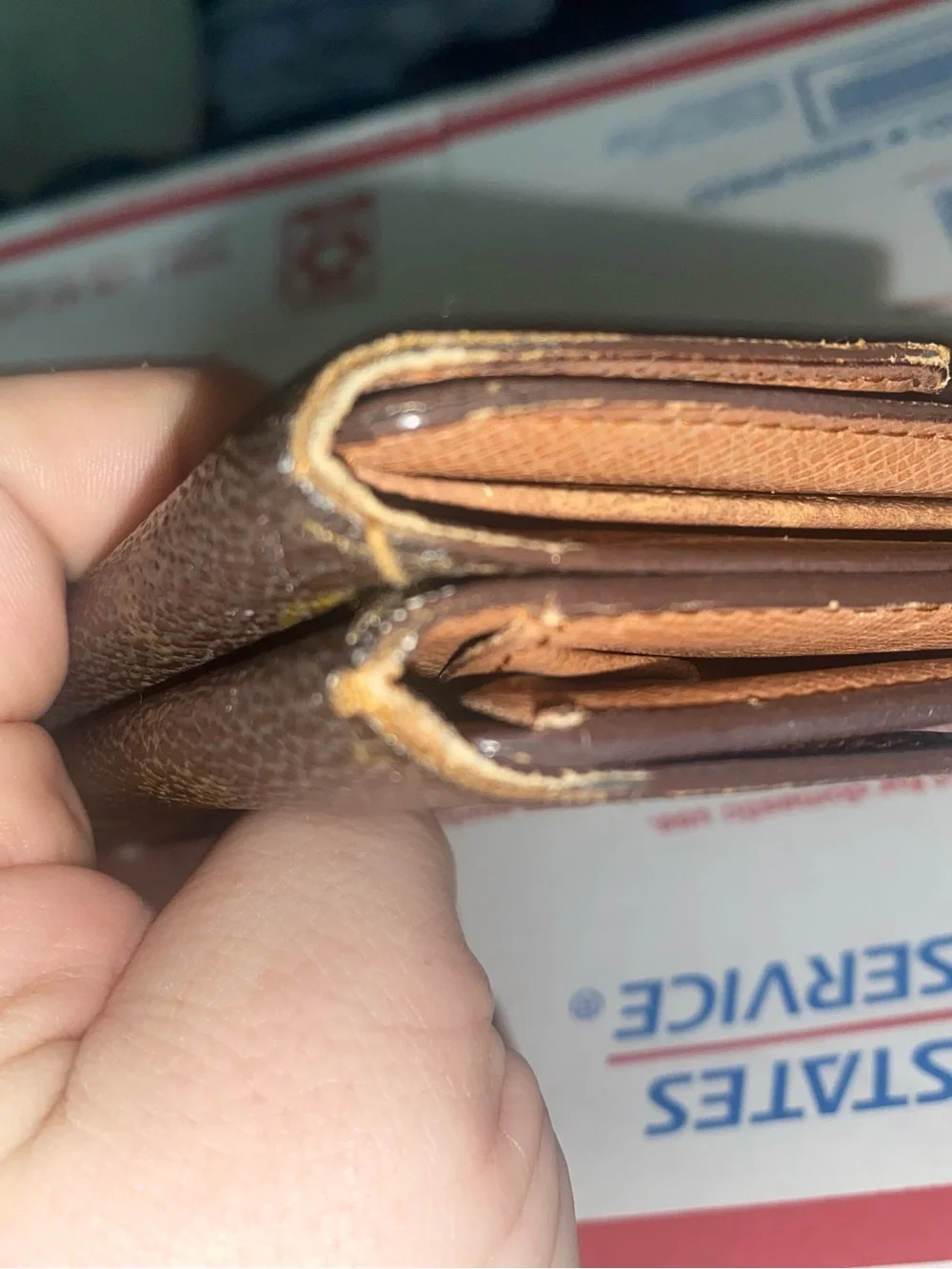 Louis Vuttion Monogram Small Fold Wallet in Brown and Gold